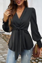 Load image into Gallery viewer, Black V Neck Blouse
